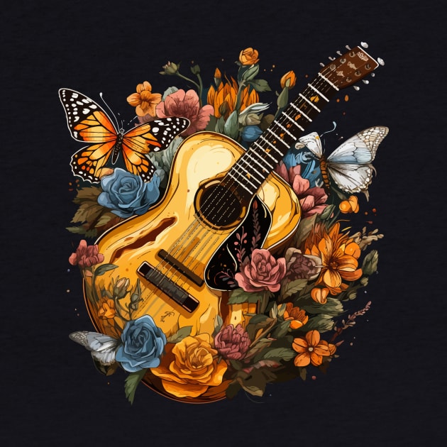 Bee Playing Guitar by JH Mart